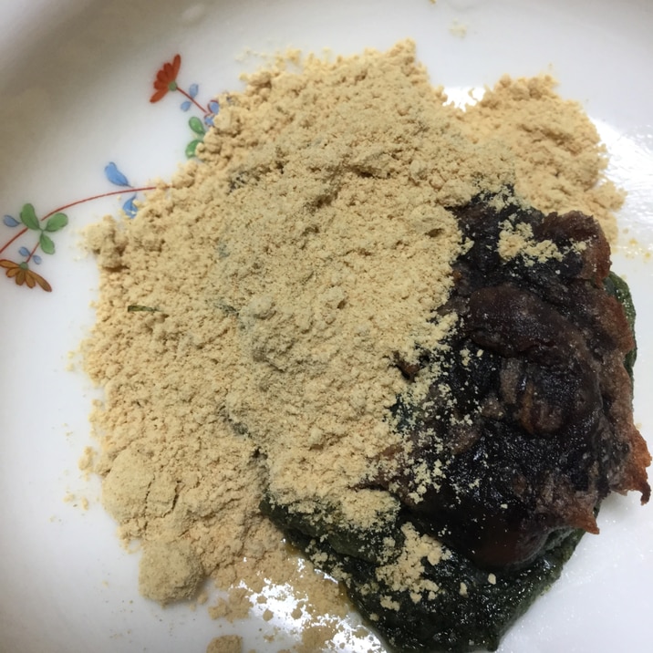 よもぎ餅のあんこ焼き